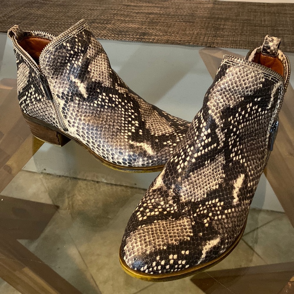 Lucky Brand Snake Ankle Boots
